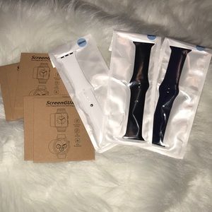Apple Watch Bands lot and screen Guards NEW 38mm